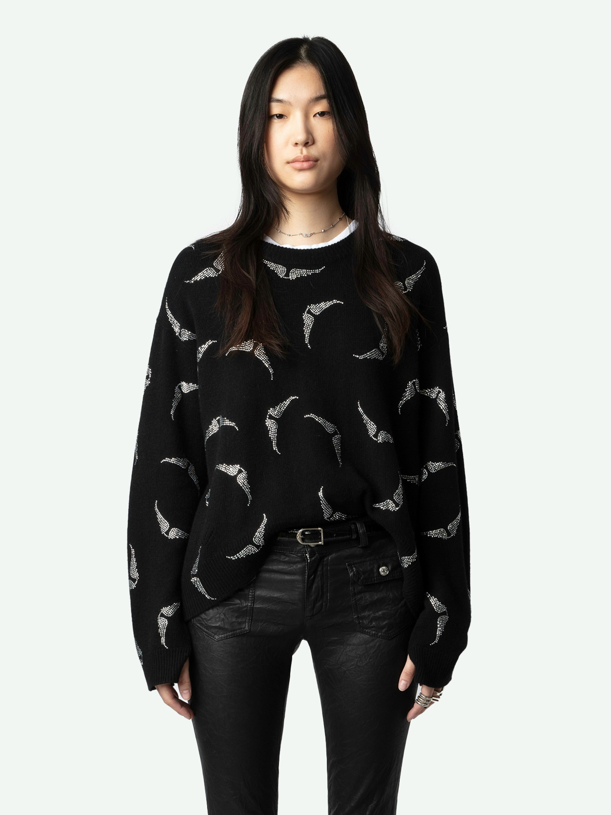 Markus Diamanté Wings Cashmere Sweater