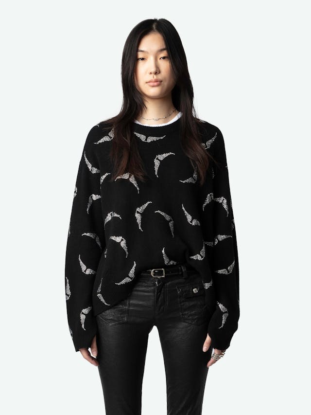 Markus Diamanté Wings Cashmere Sweater