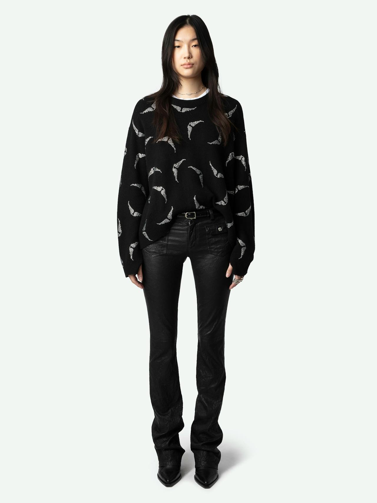 Markus Diamanté Wings Cashmere Sweater