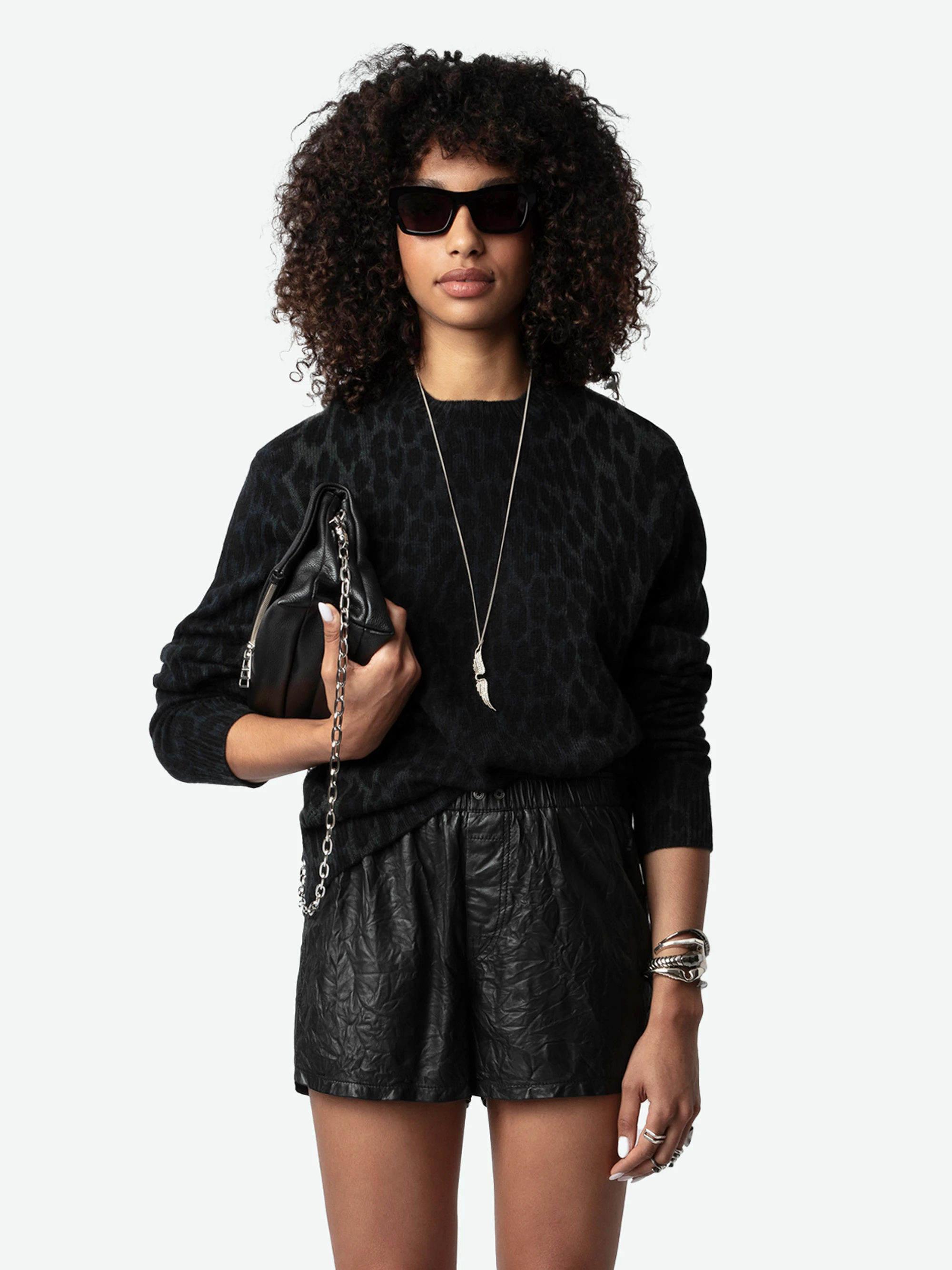 Pull Pravis Léopard 100% Cachemire 3