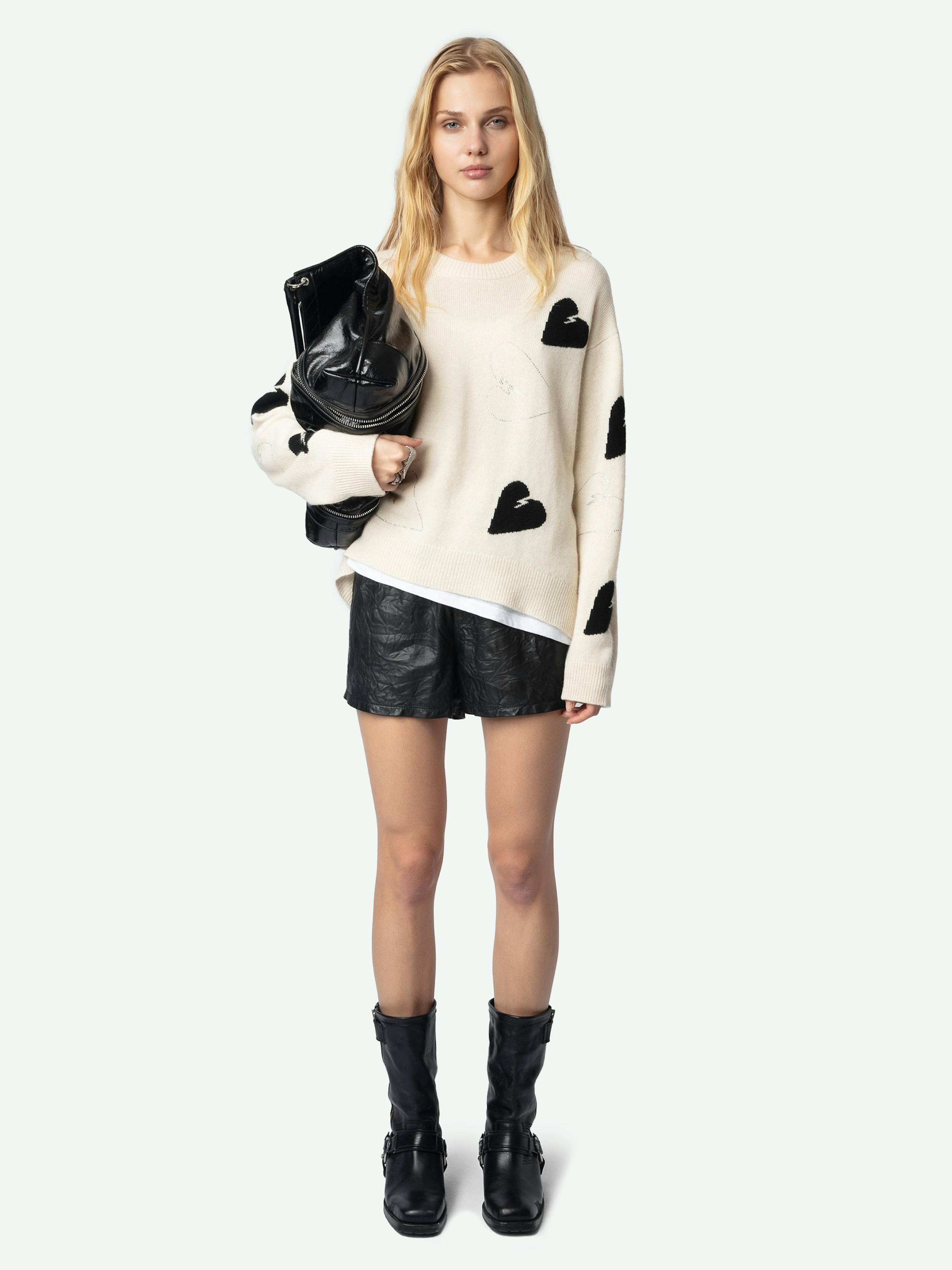 Markus Off-White Rhinestone Sweater 1