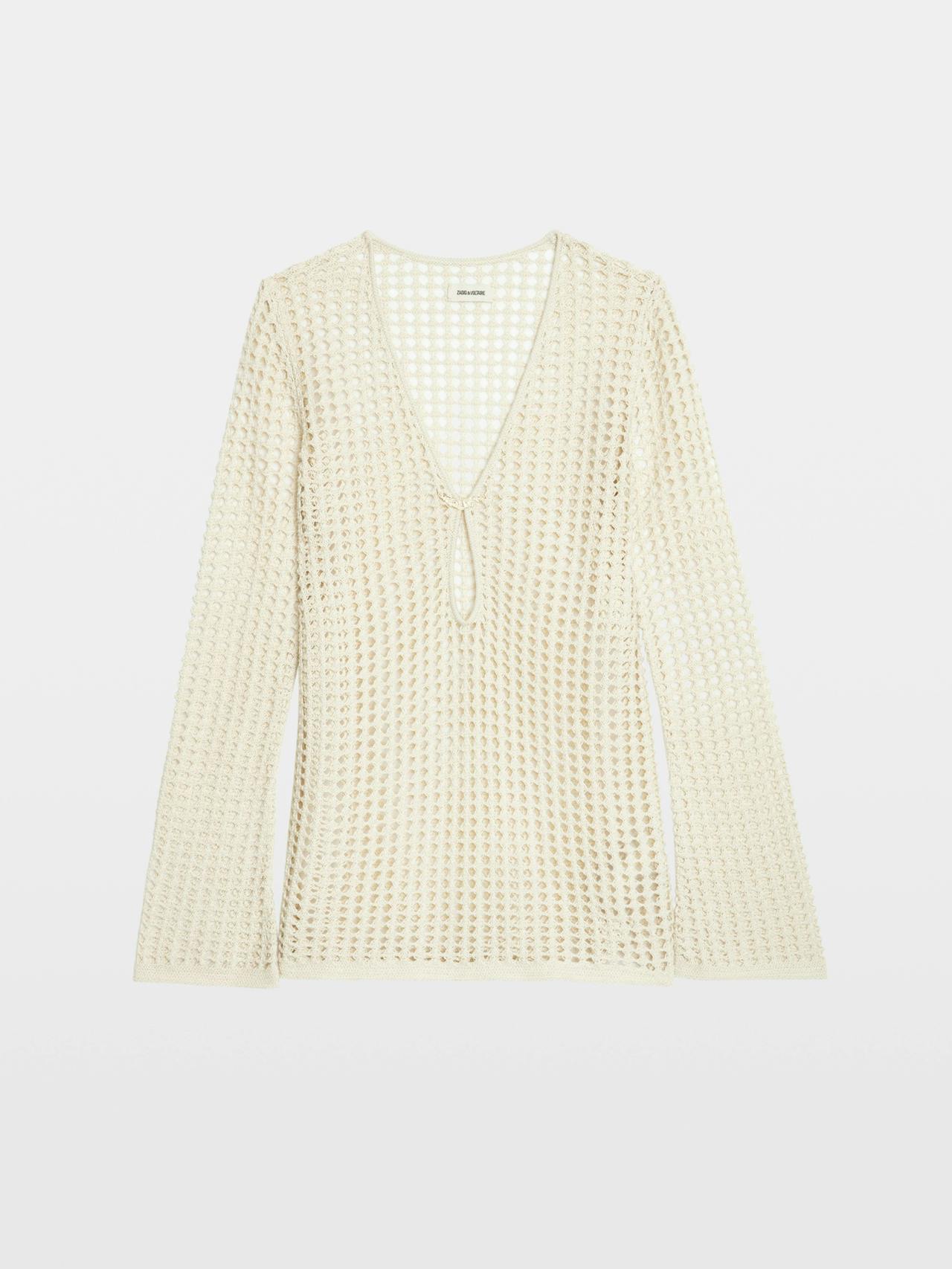 Rany White Crochet Sweater