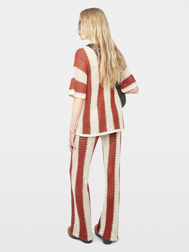 Ciara Striped Crochet Top