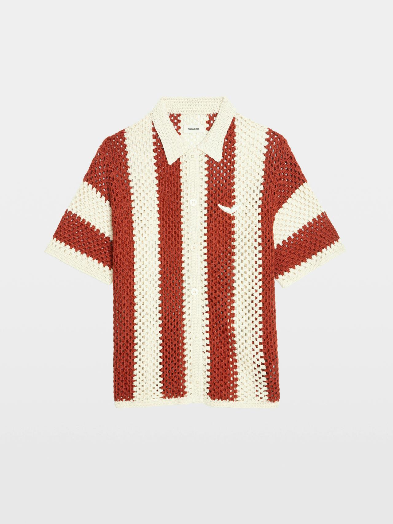 Ciara Striped Crochet Top