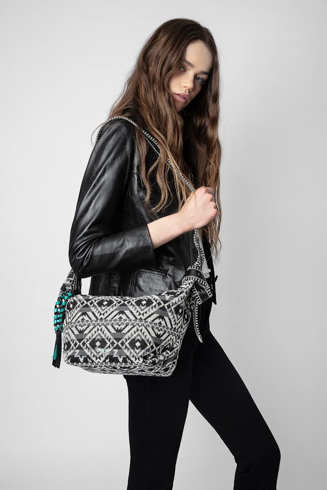 Borsa Le Cecilia Folk Jacquard