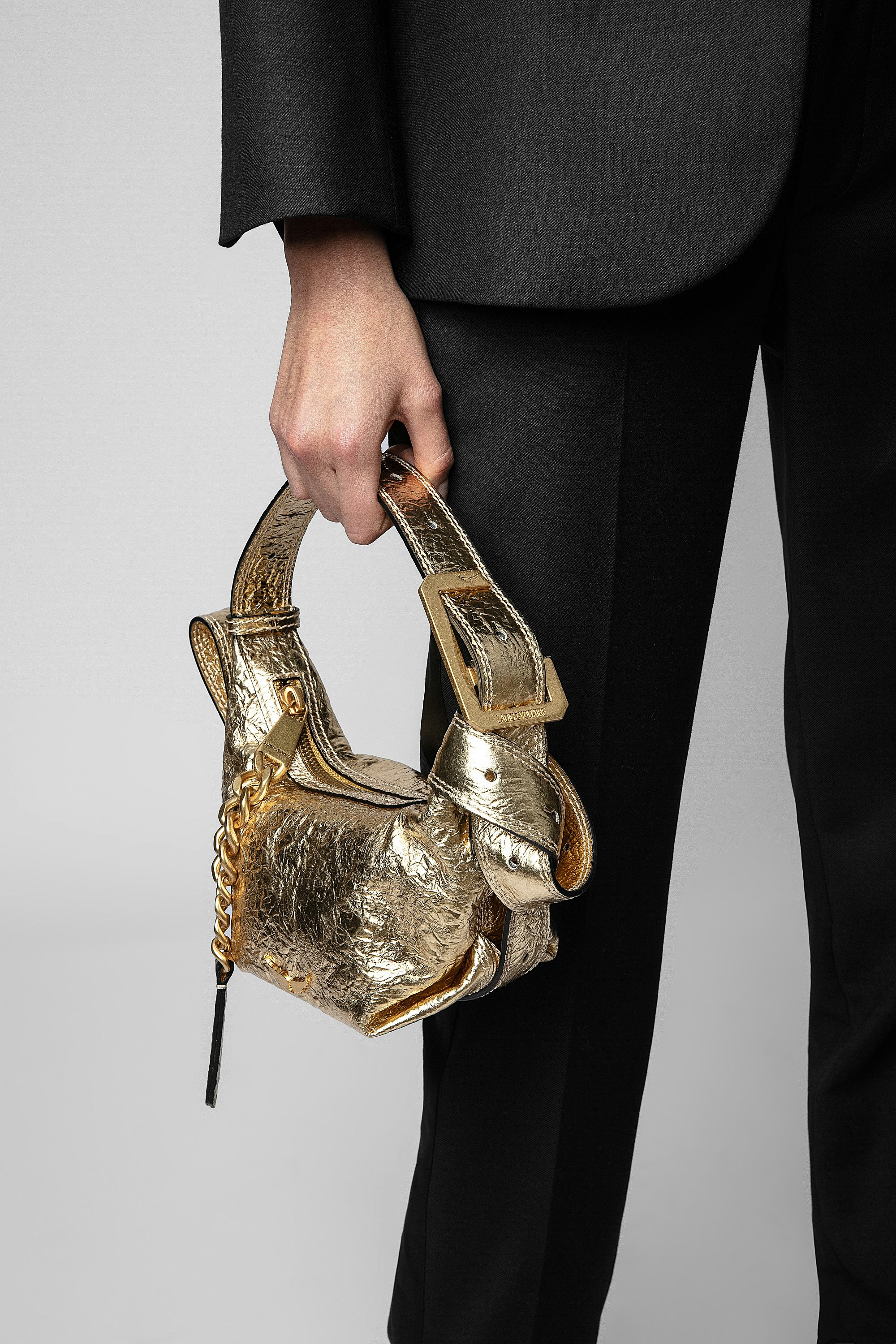 Bolso Le Cecilia XS Wrinkled Metal  5