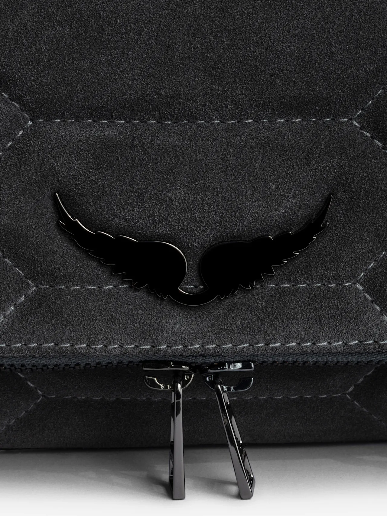 Bolso de mano Rock de ante acolchado 3