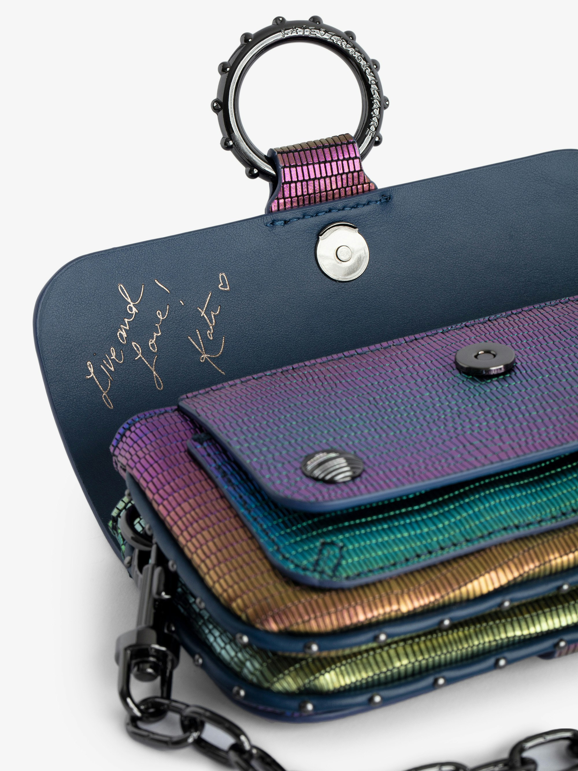 Kate Wallet Embossed Metallic Bag