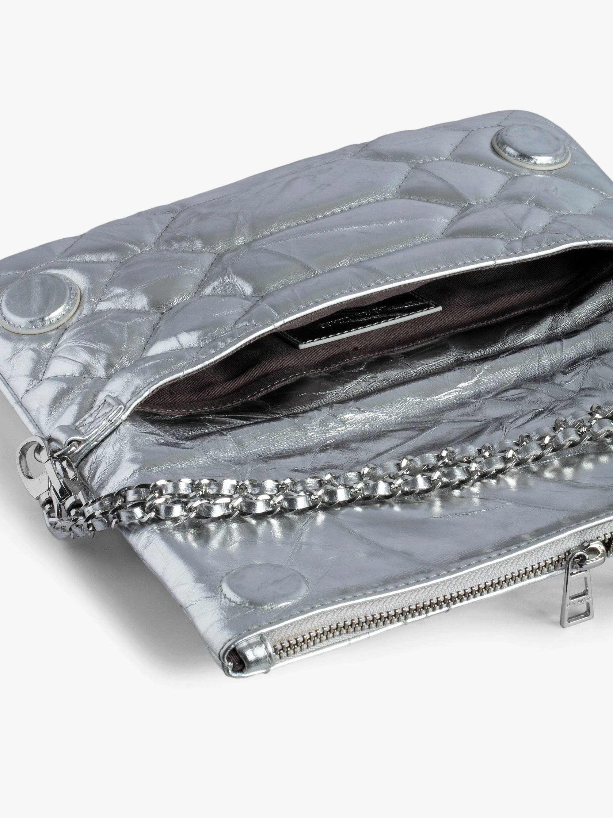 Rock Quilted Metallic Clutch thumbnail 5