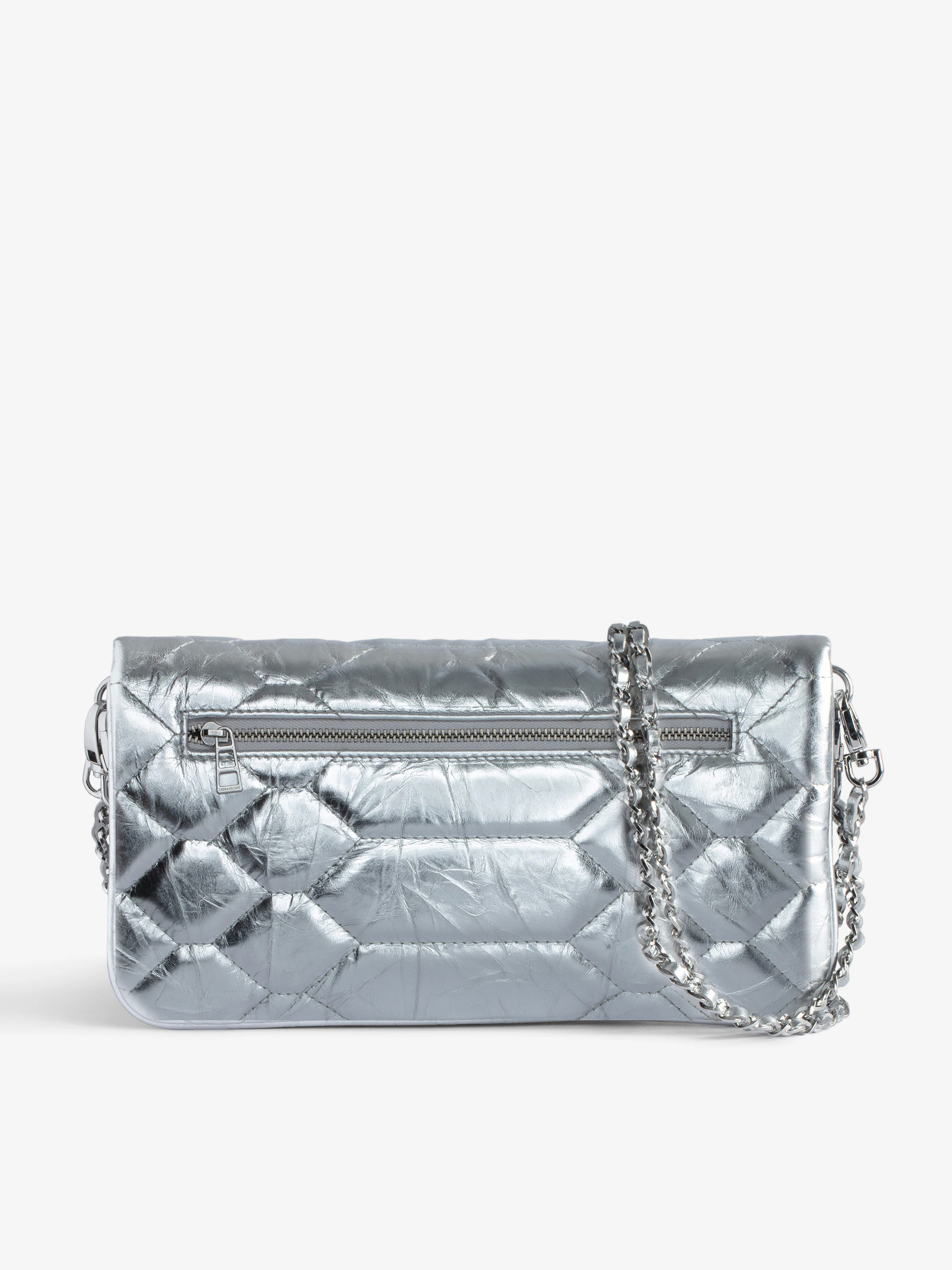 Rock Quilted Metallic Clutch thumbnail 2