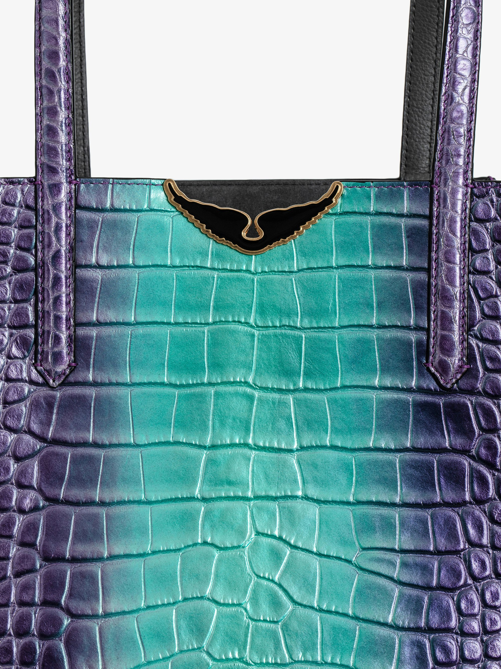 Le Borderline Embossed Metallic Bag