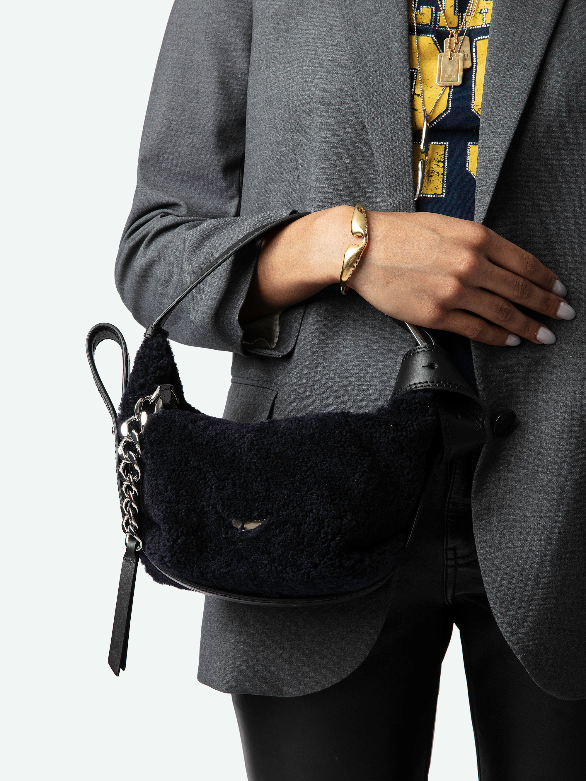 Le Cecilia XS Shearling Bag