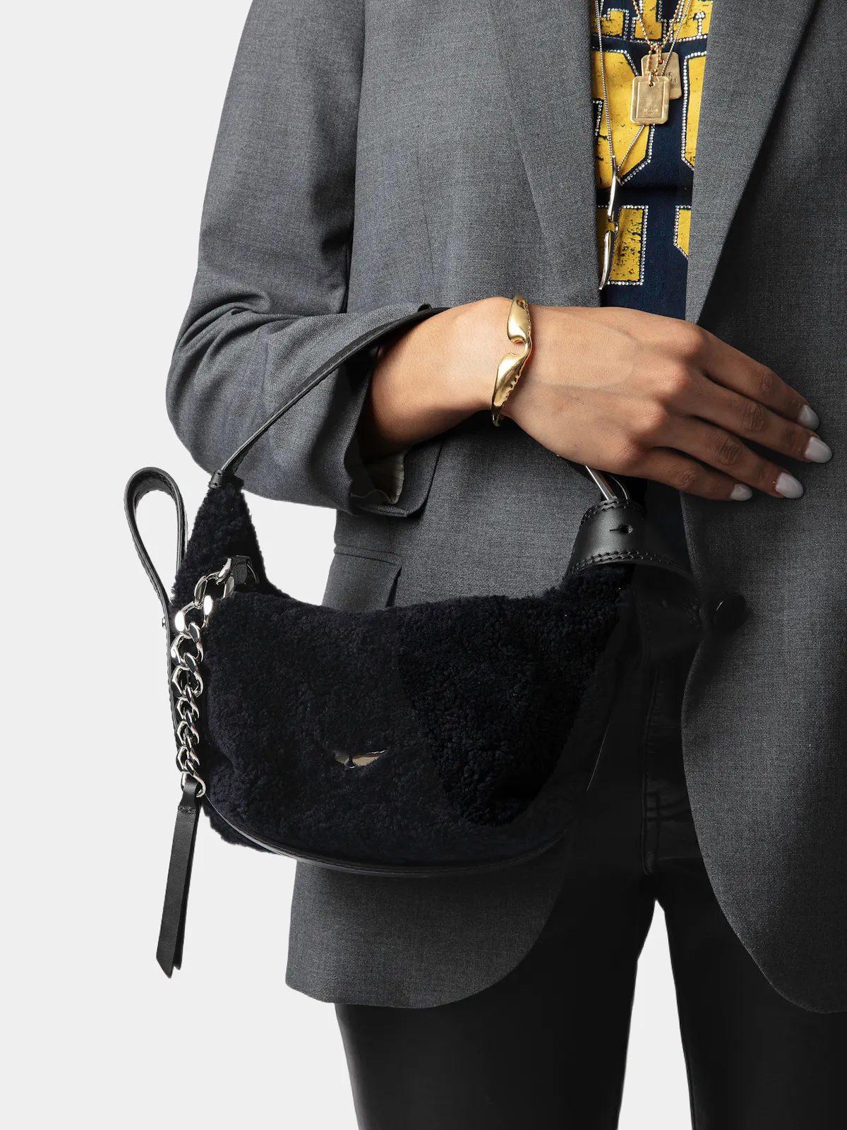 Le Cecilia XS Shearling Bag