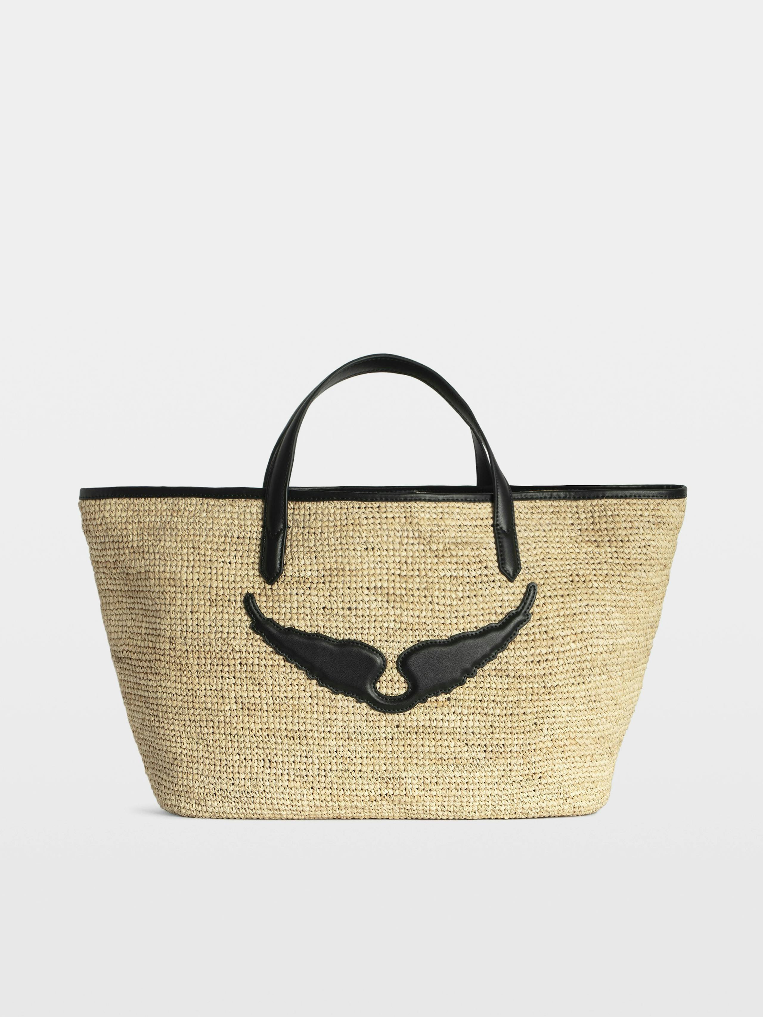 Wings Raffia Basket Bag 4