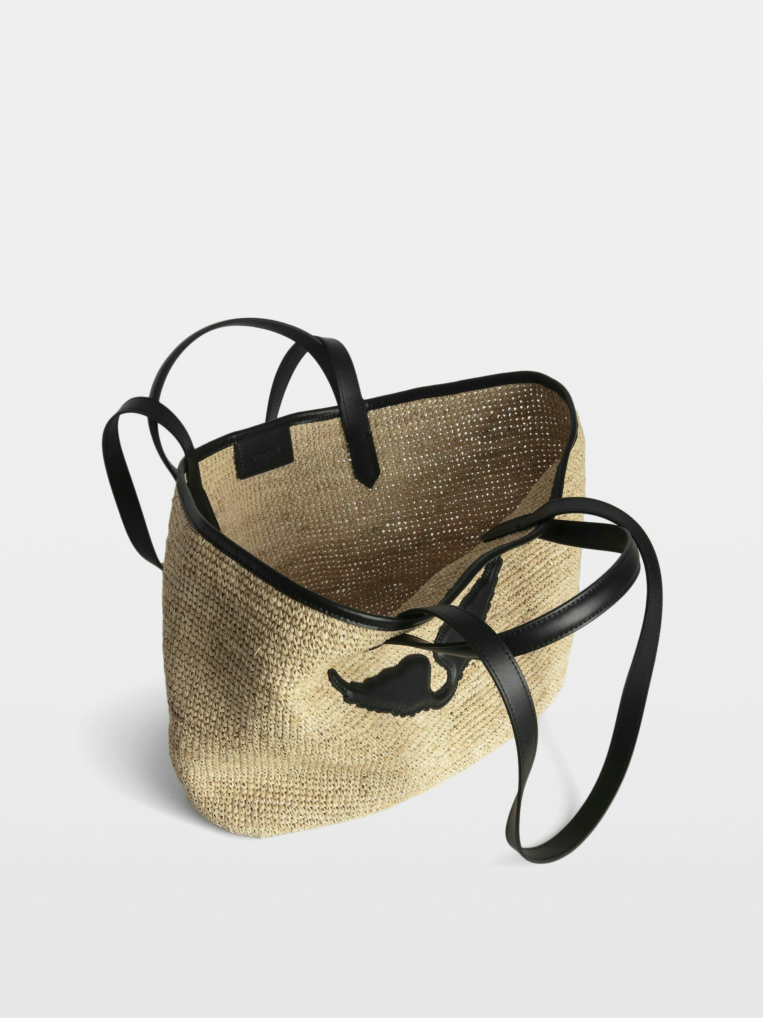 Wings Raffia Basket Bag 5