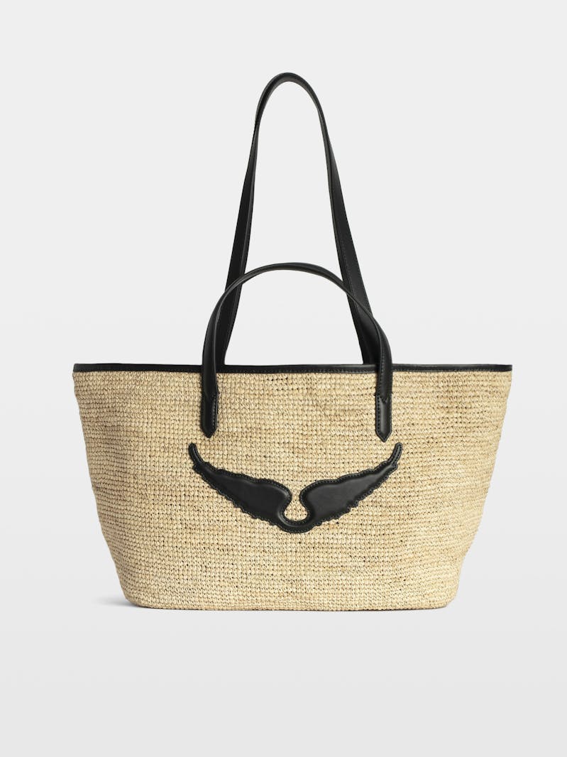 Wings Raffia Basket Bag