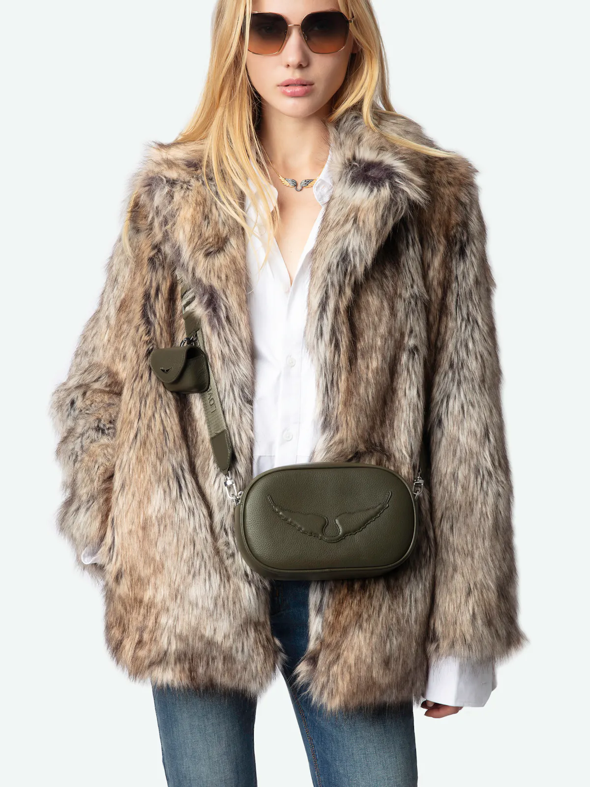 Rock With You Leather Camera Crossbody Bag