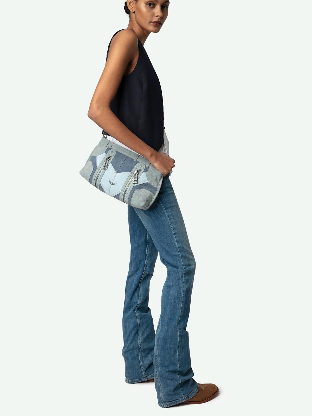 Sunny Moody Blue Denim Shoulder Bag