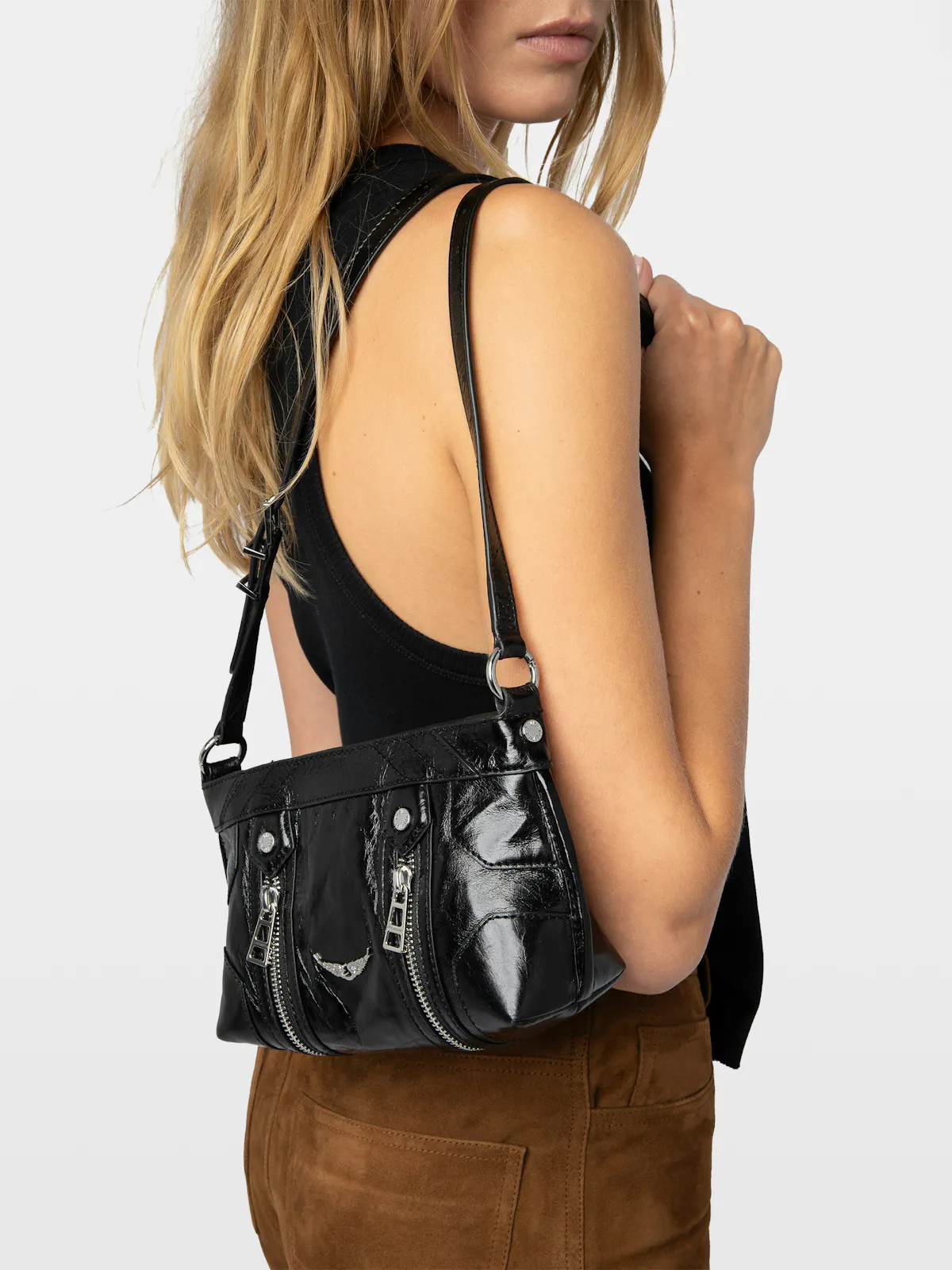 Sunny Moody Vintage Patent Bag