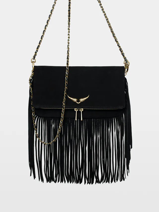 Rock Suede Fringes Clutch