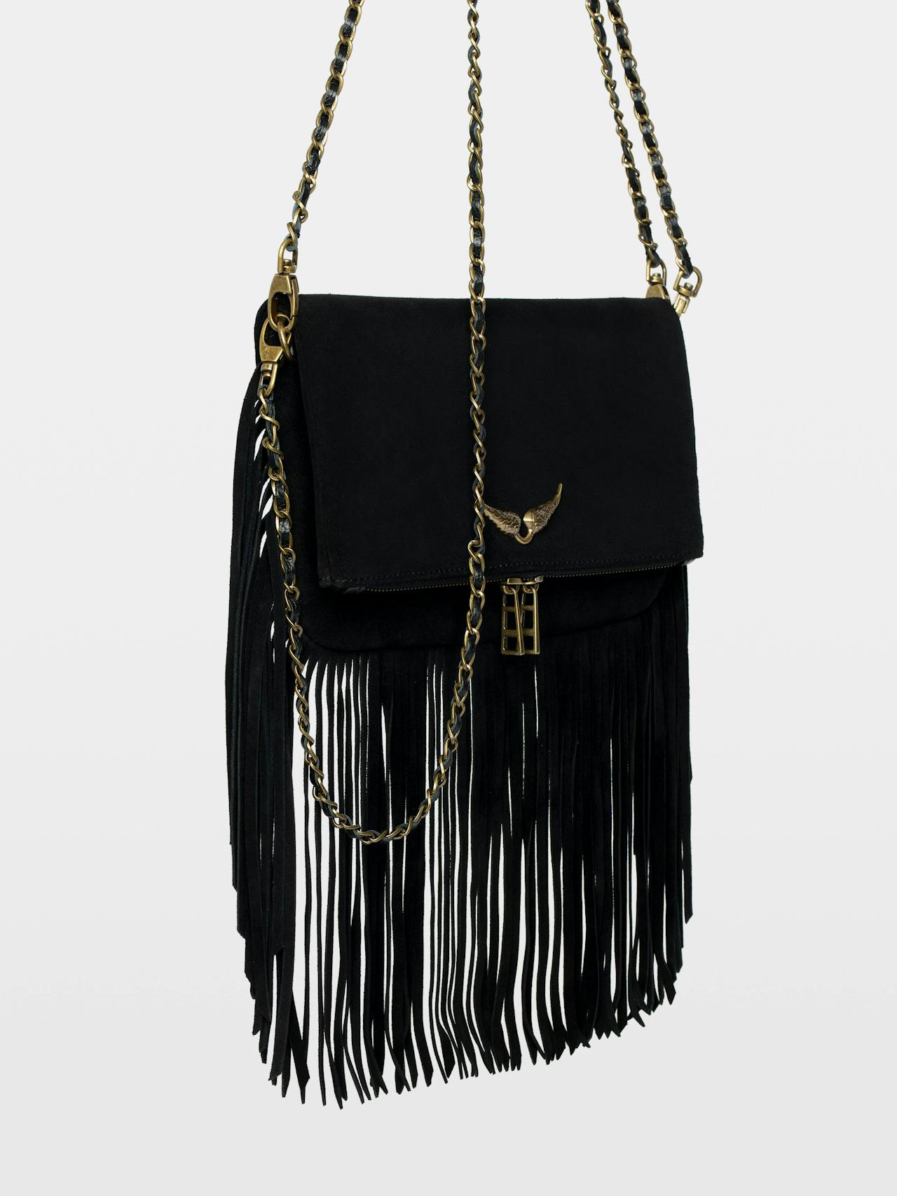 Rock Suede Fringes Clutch