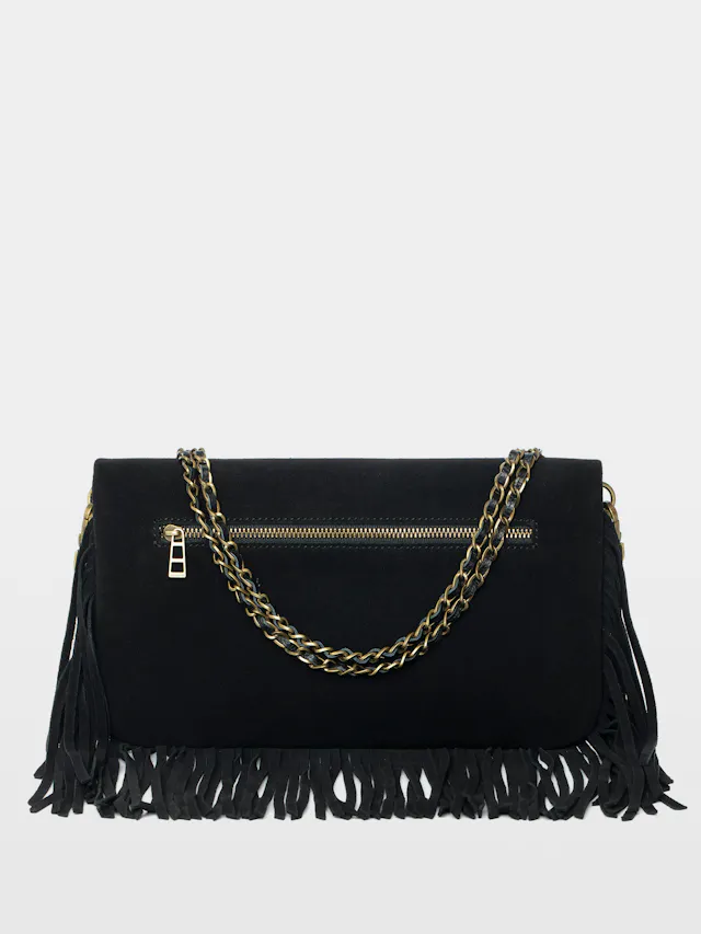 Rock Suede Fringes Clutch