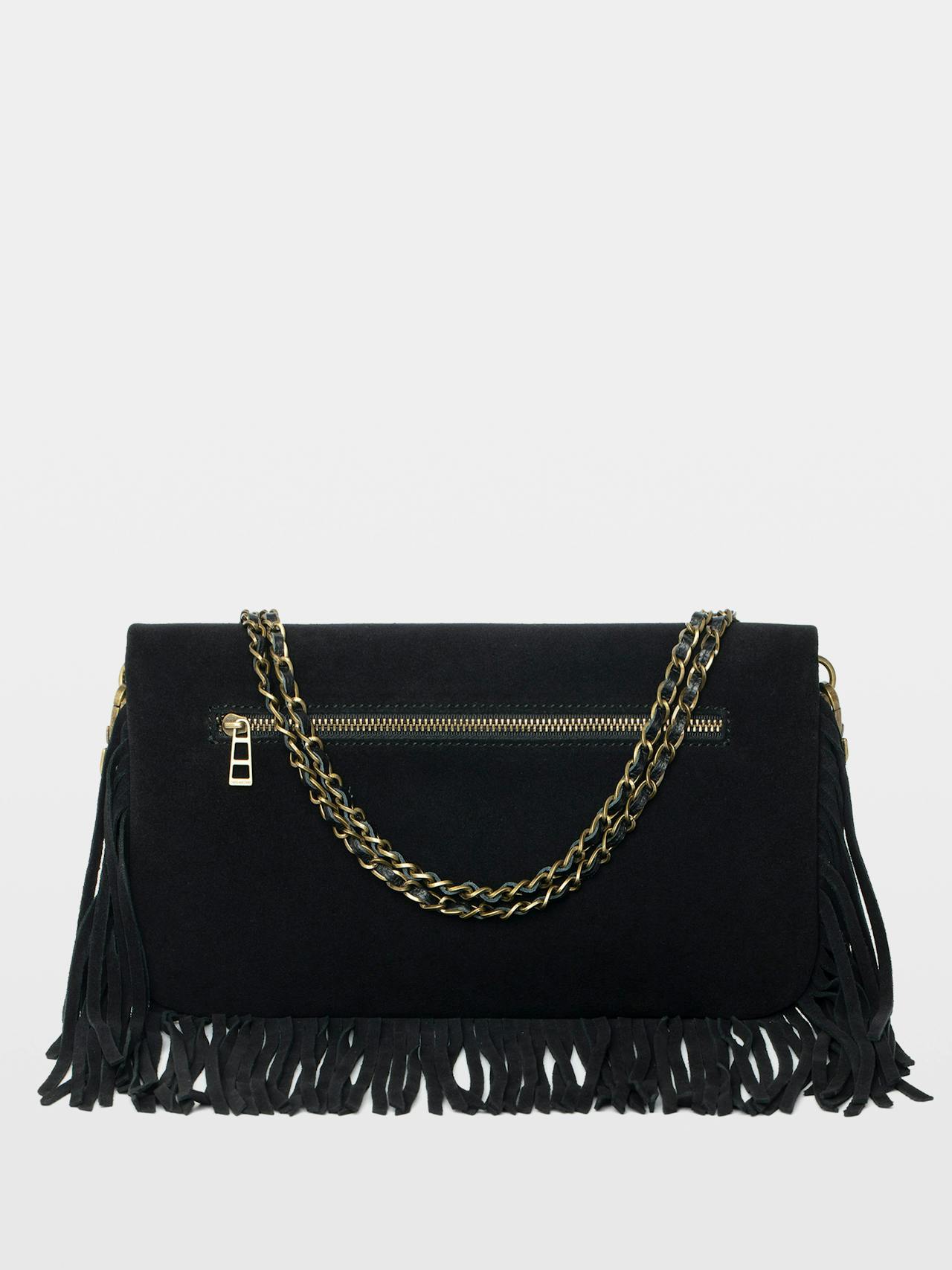 Rock Suede Fringes Clutch