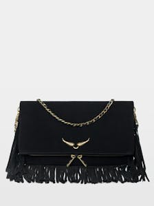 Rock Suede Fringes Clutch