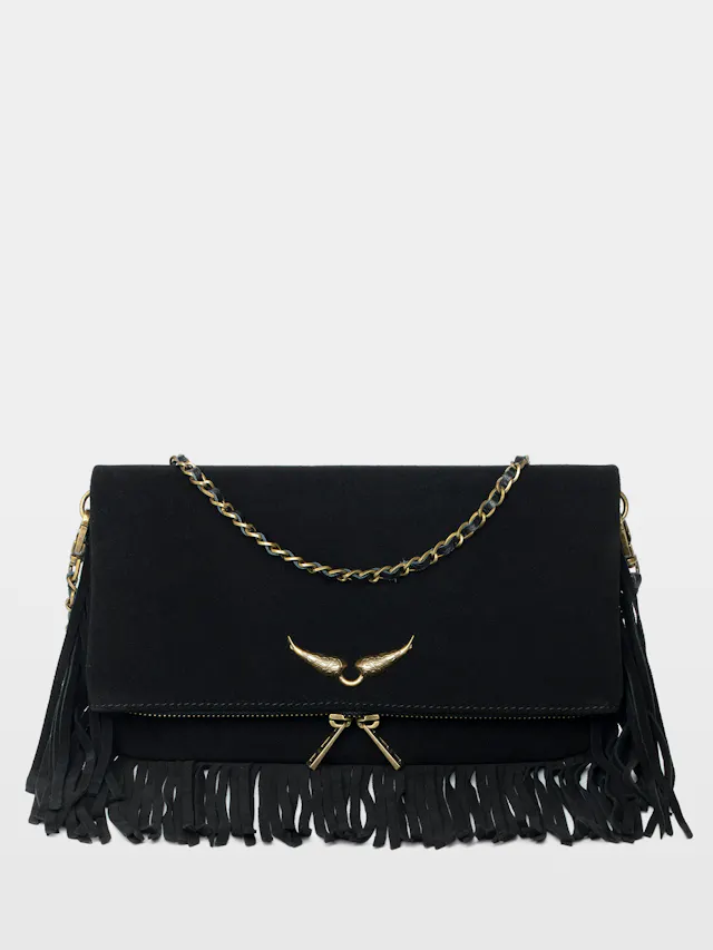 Rock Suede Fringes Clutch