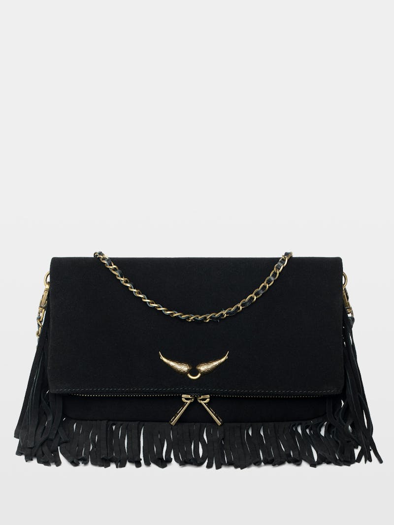Rock Suede Fringes Clutch