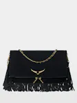 Rock Suede Fringes Clutch