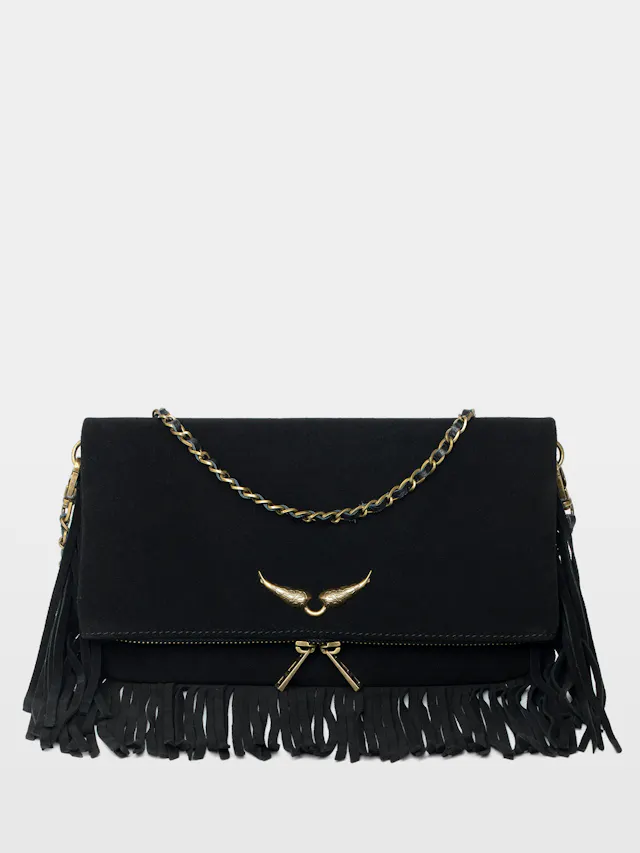 Rock Suede Fringes Clutch