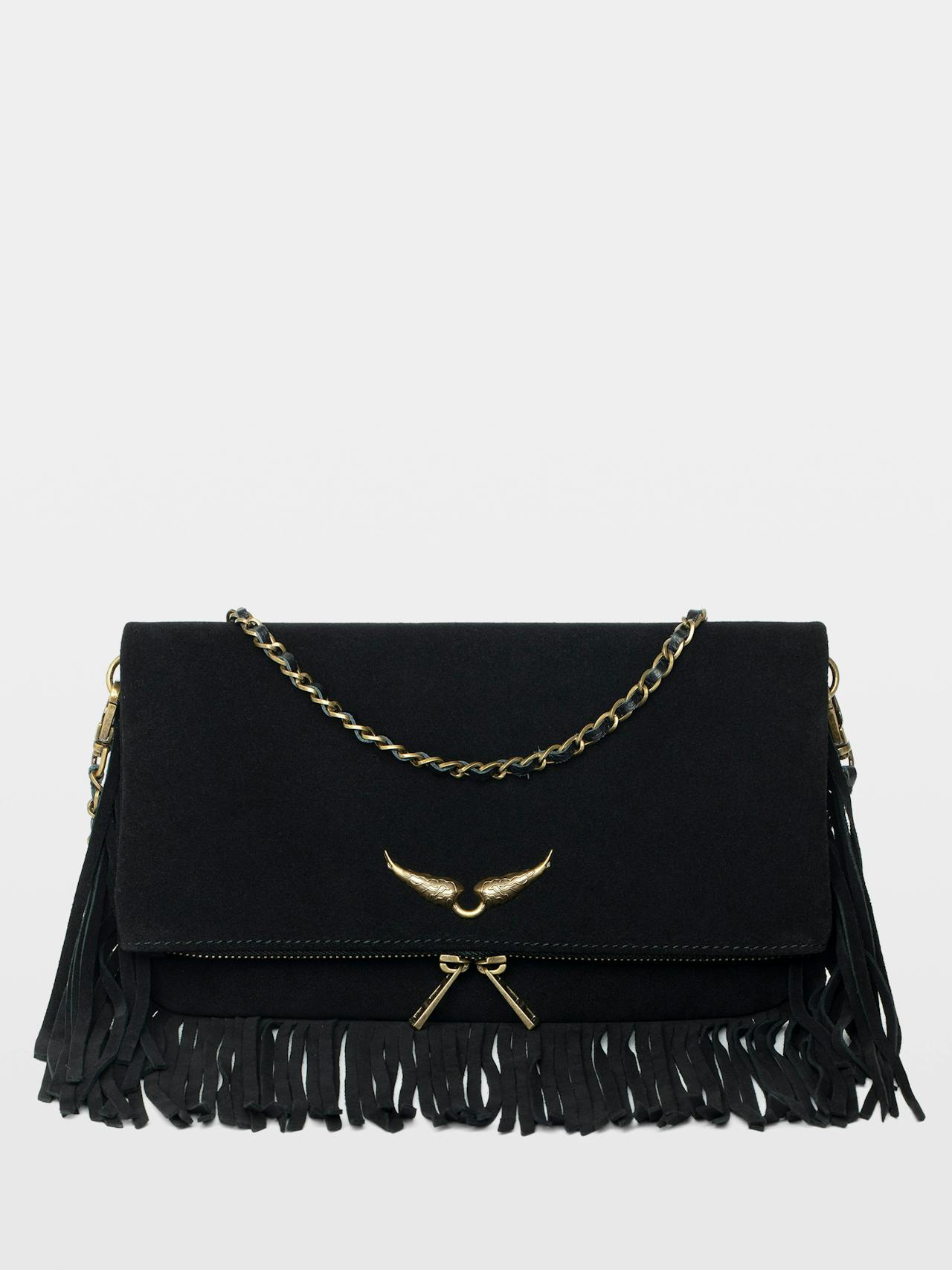 Rock Suede Fringes Clutch