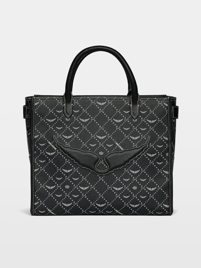 Zadig & Voltaire Angel Tote Monogram Bag In Black