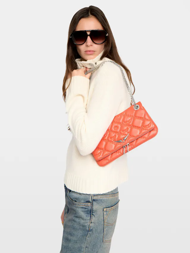 Rock II Quilted Monogram Clutch