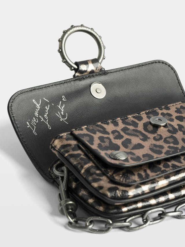 Borsa Kate Wallet Metal Leopard