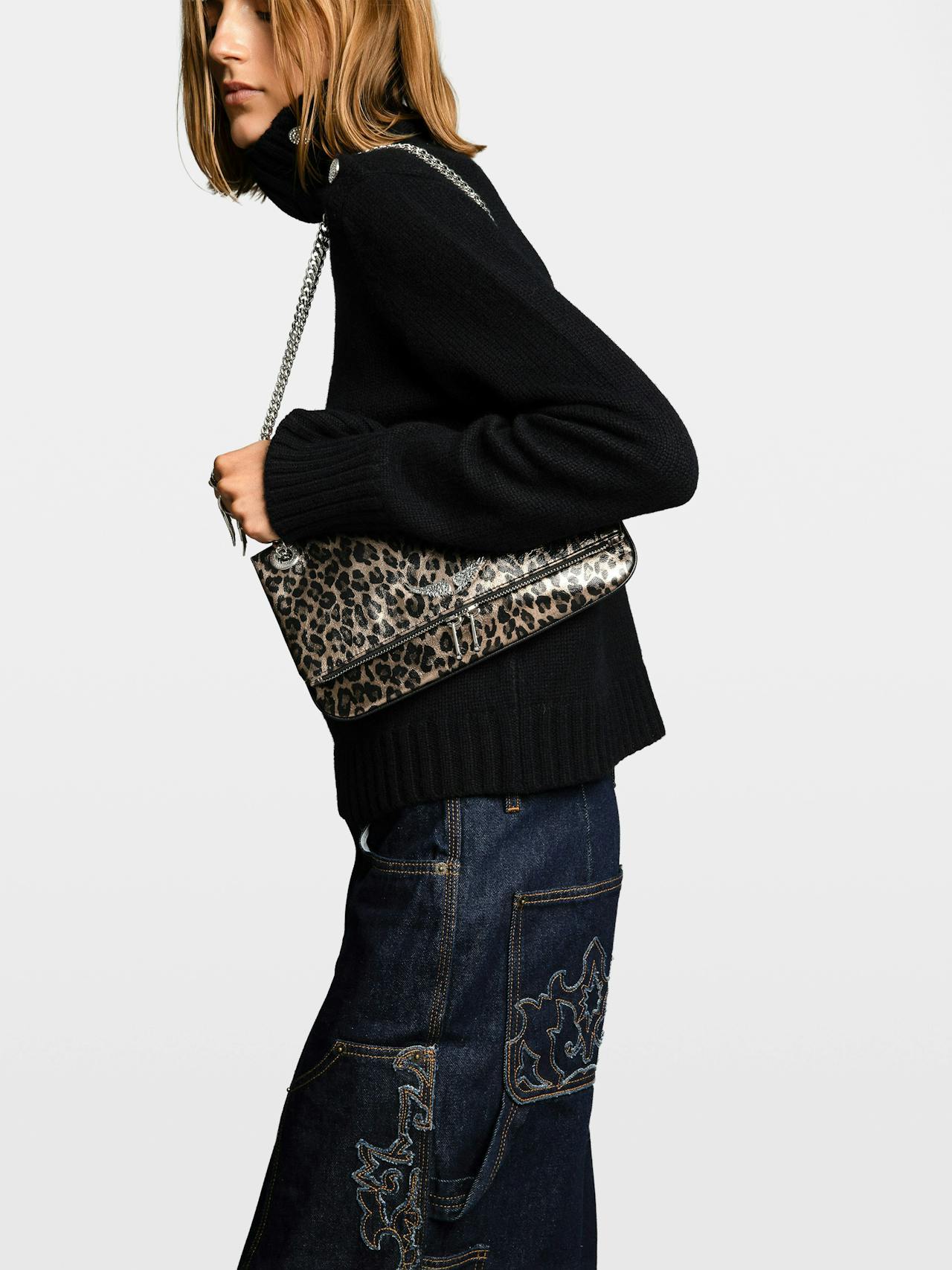 Rock II Metal Leopard Clutch
