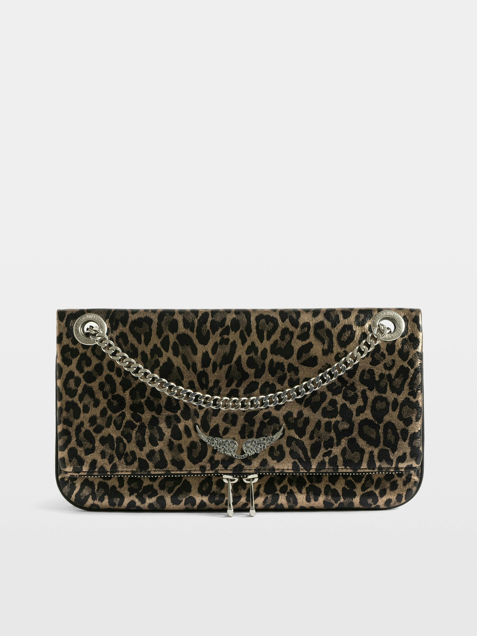 Rock II Metal Leopard Clutch