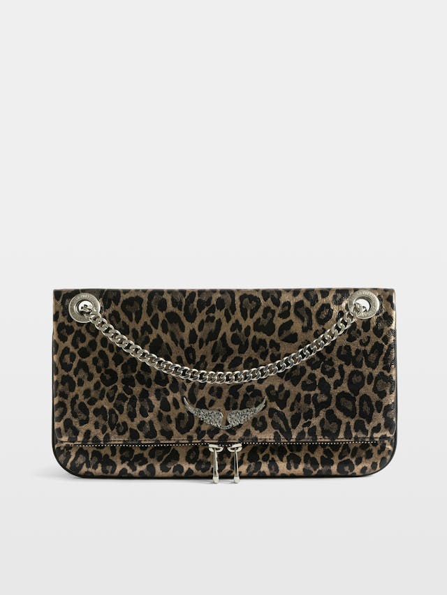 Rock II Metal Leopard Clutch
