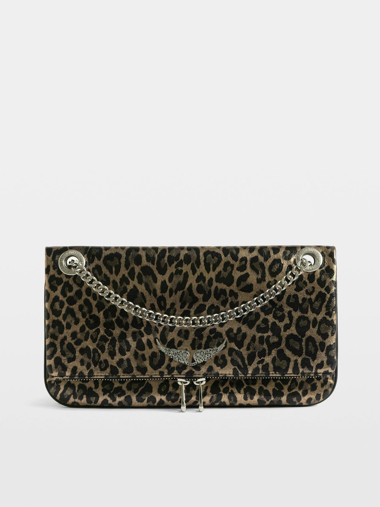 Rock II Metal Leopard Clutch