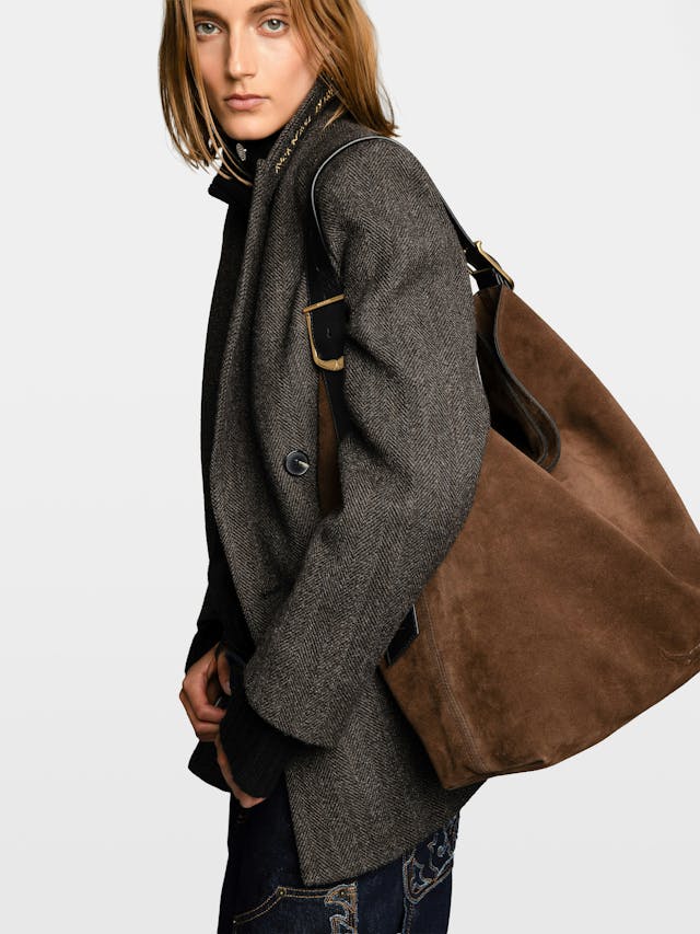 Jane Hobo XL Suede Bag