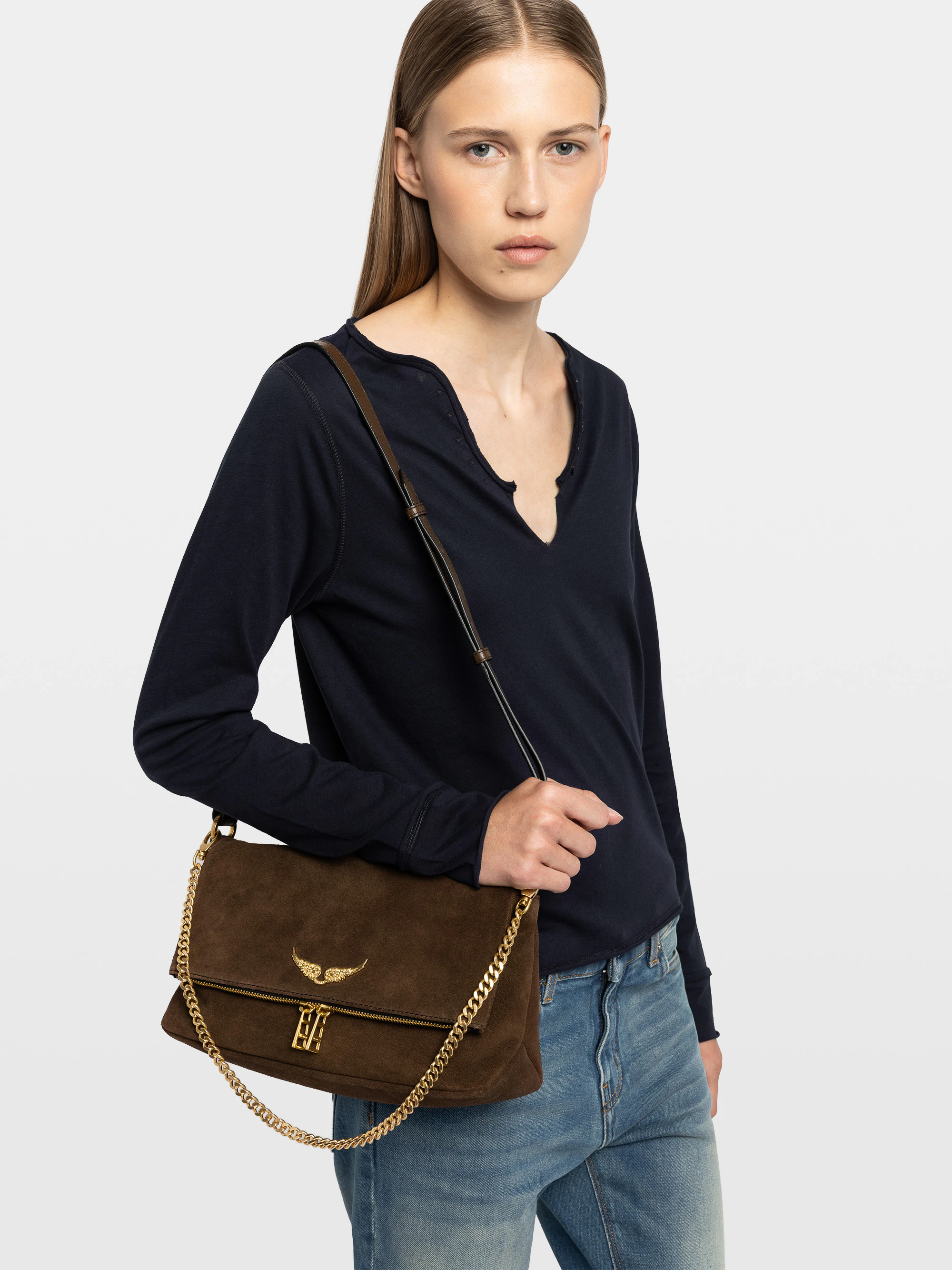 Rocky II Suede Bag