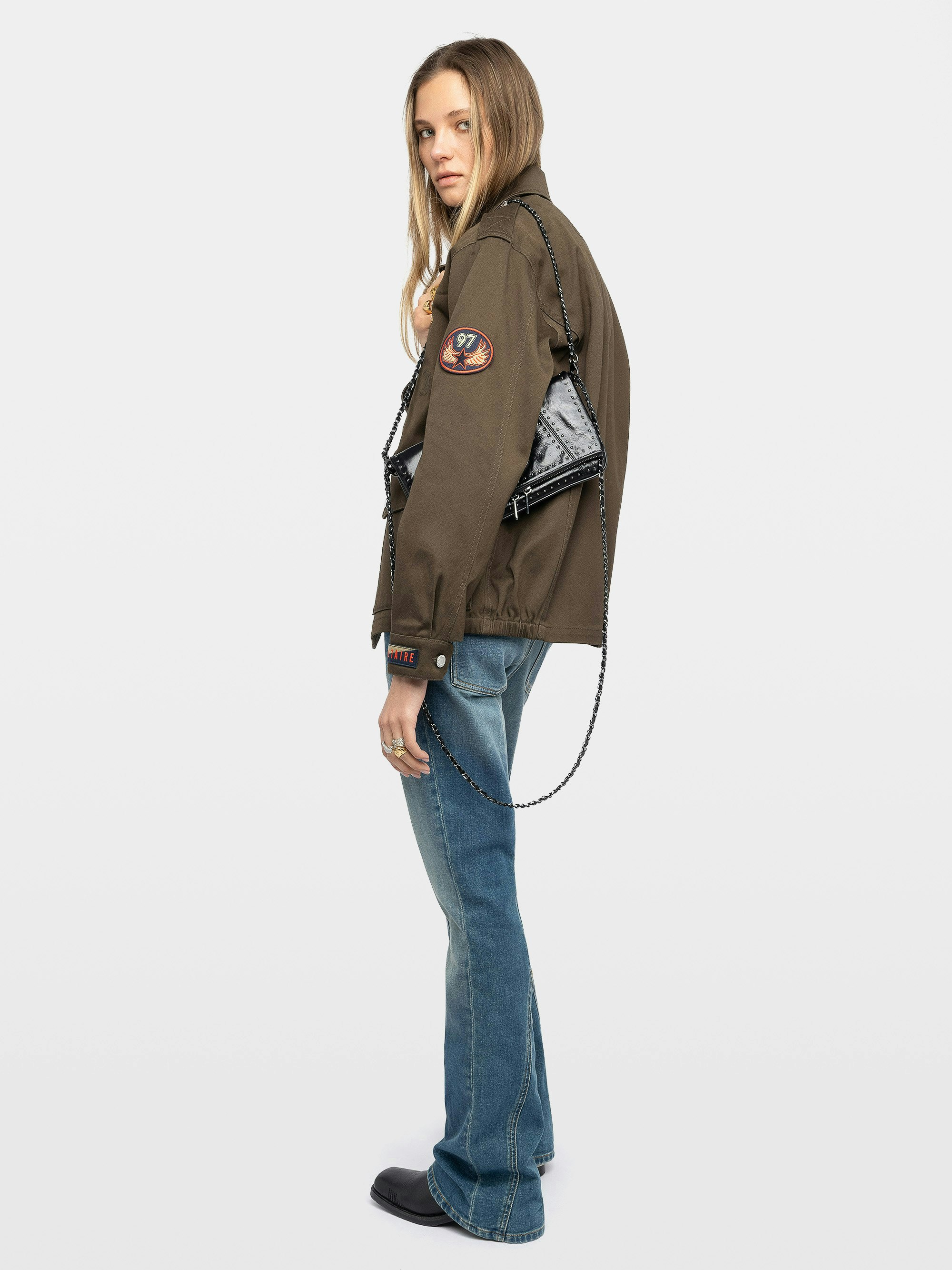 Rock Vintage Patent Studs Clutch