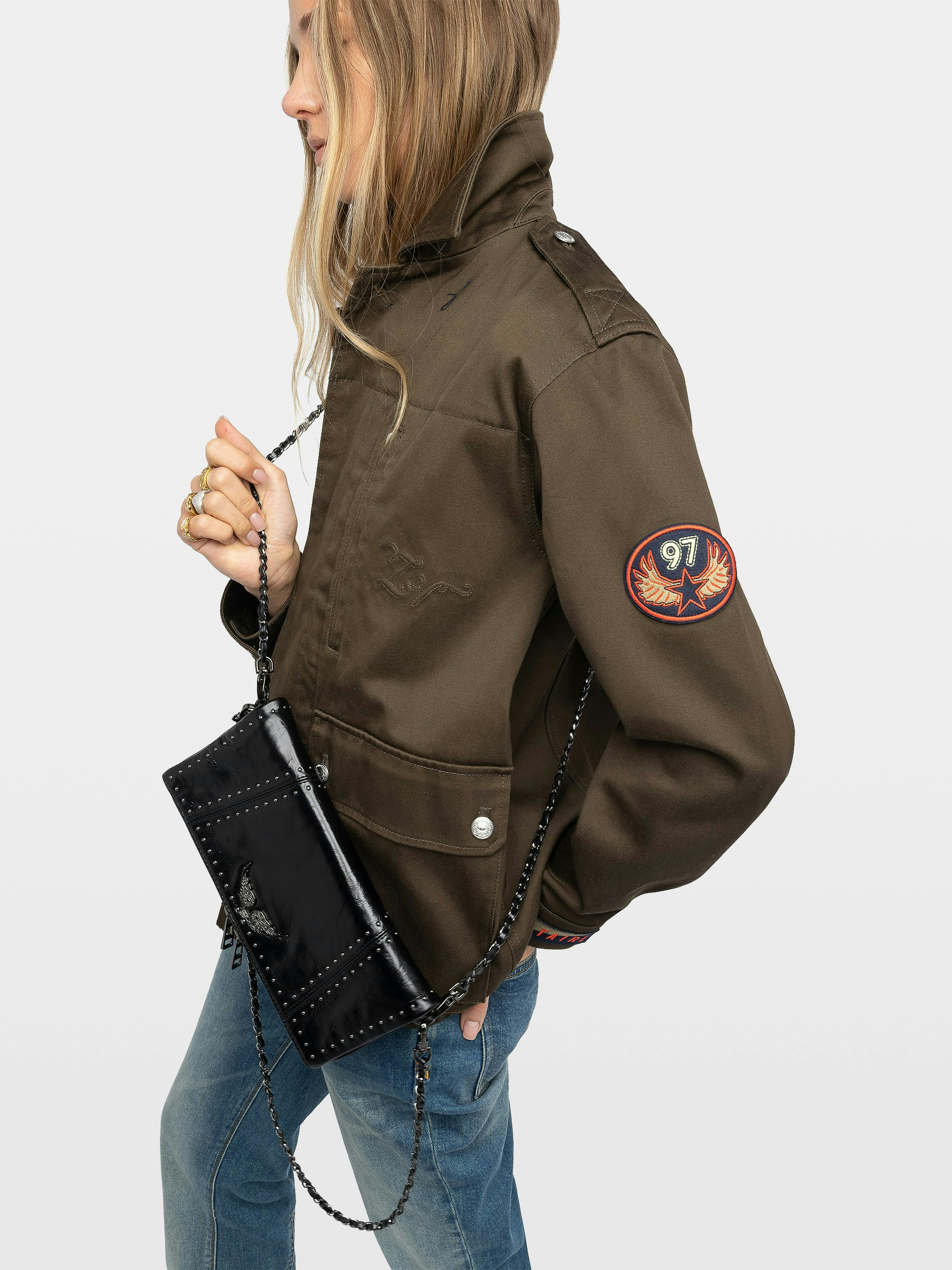 Rock Vintage Patent Studs Clutch