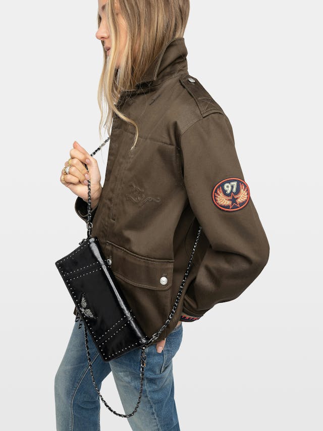 Rock Vintage Patent Studs Clutch