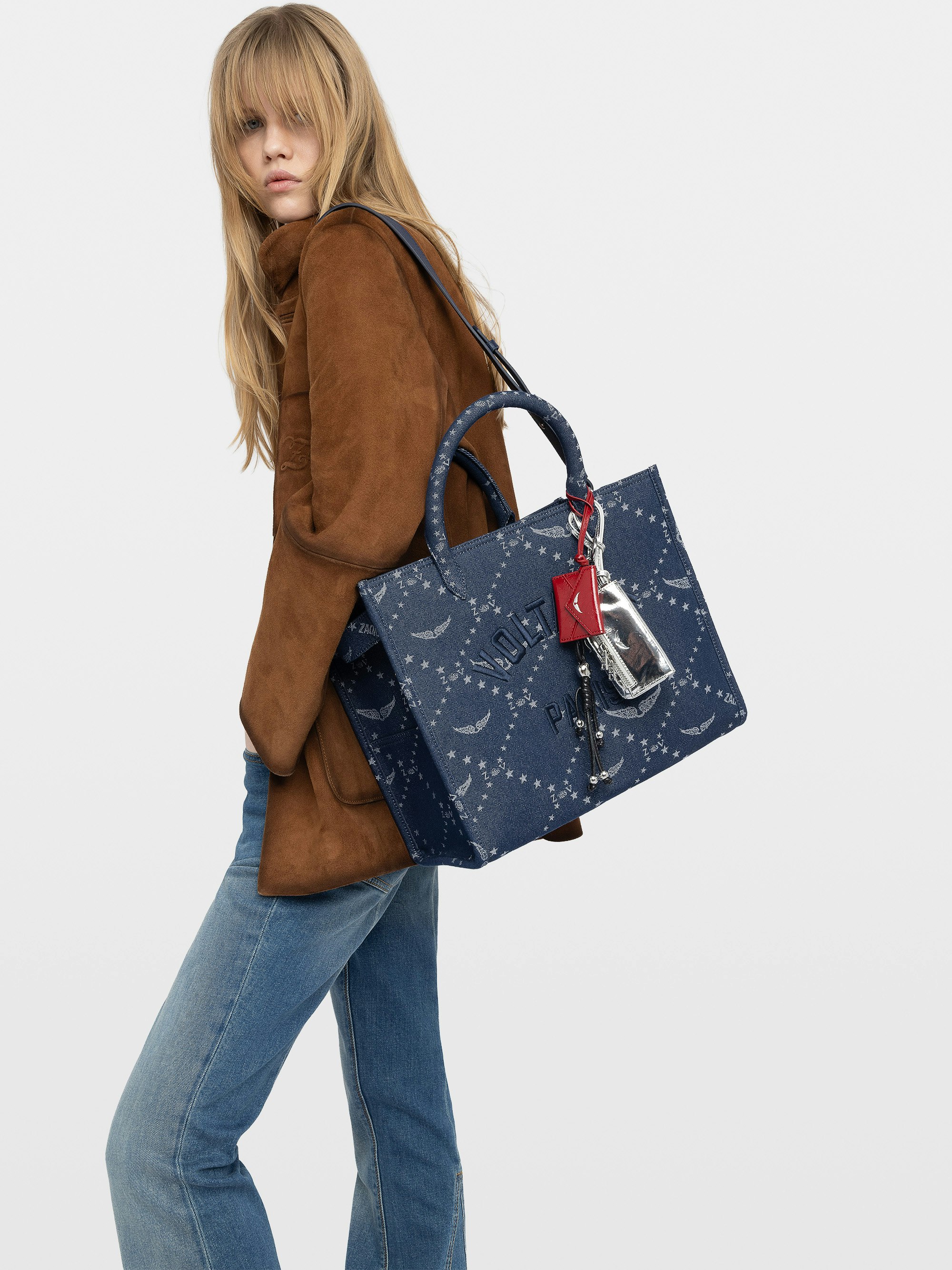 Borsa Angel Tote Denim Monogram
