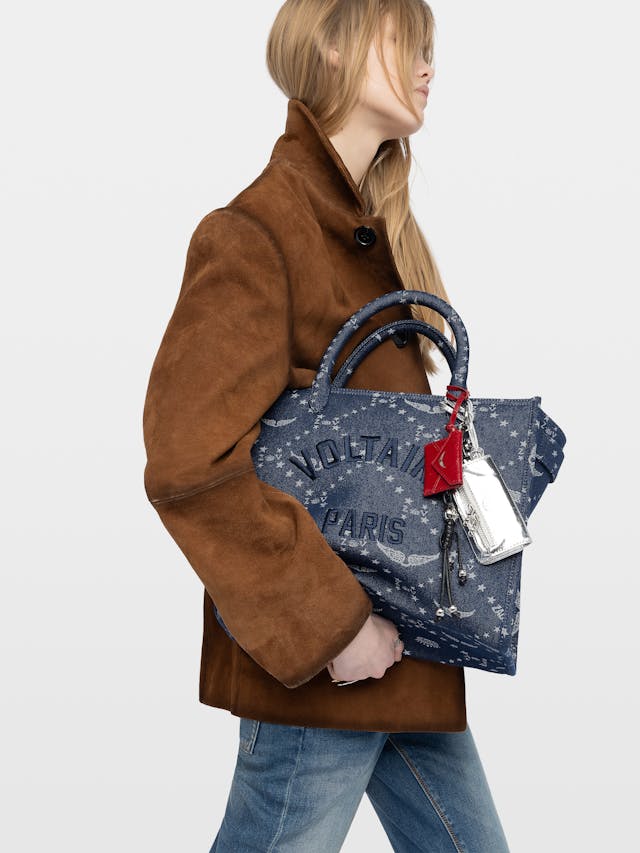 Angel Monogram Denim Tote