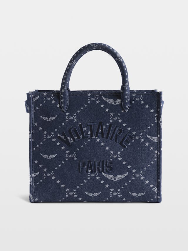 Angel Monogram Denim Tote