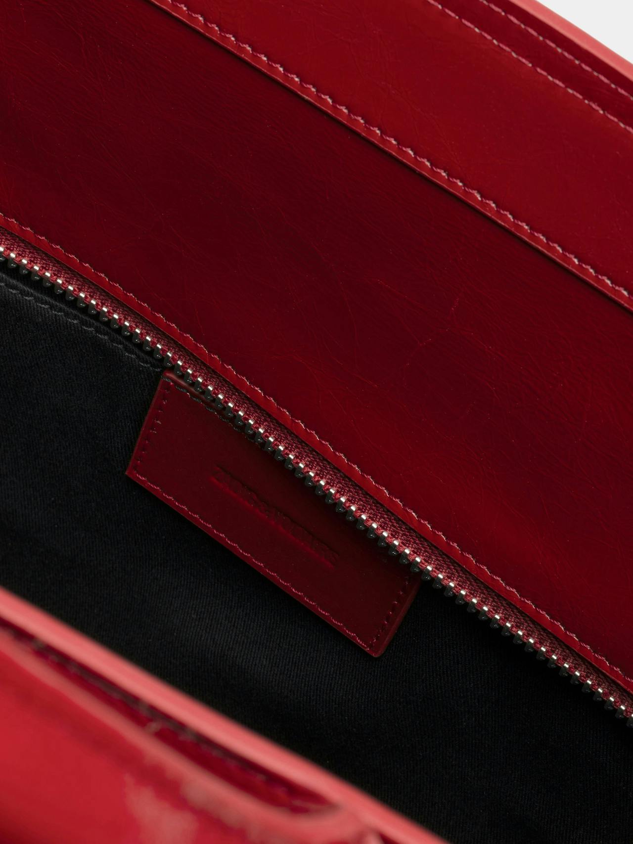 Angel Tote Wrinkled Patent Bag