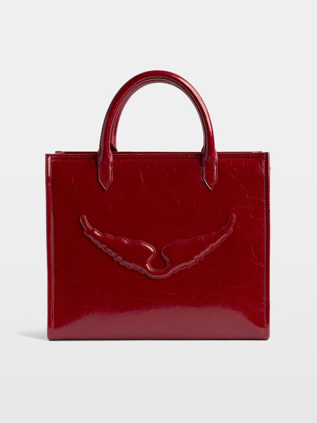 Sac Angel Tote Wrinkled Patent
